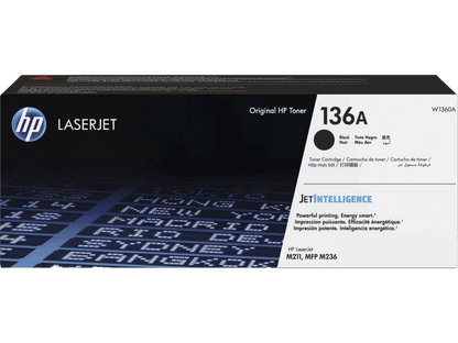 Cartucho de Tóner Negro Original HP 136A (SKU W1360A)