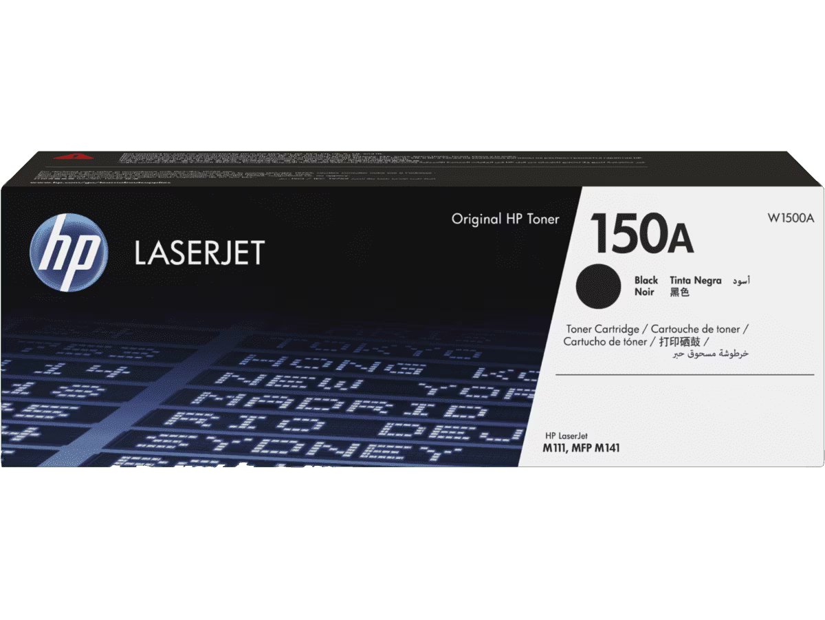 Cartucho de Tóner Negro Original HP 150A (SKU W1500A)