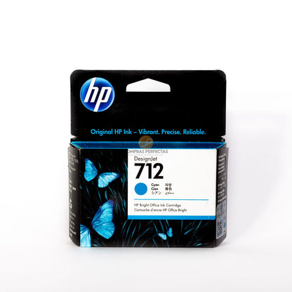 Cartucho de Tinta Cian Original HP 712 (SKU 3ED67A)