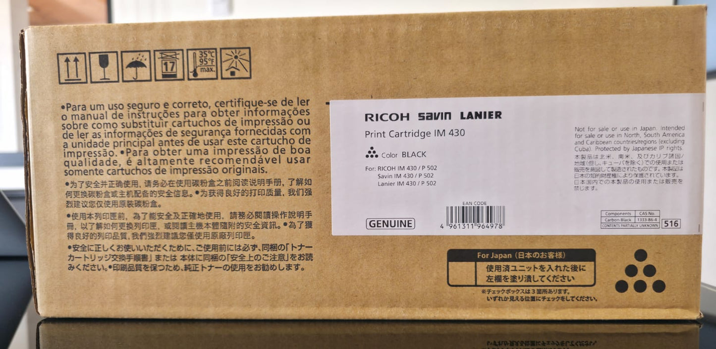 Cartucho Tóner Negro Original Ricoh IM 430 (SKU419078)