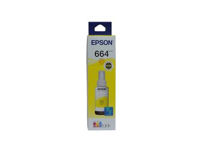 Botella de tinta amarilla original Epson T664 para impresoras EcoTank de Compras Perfectas