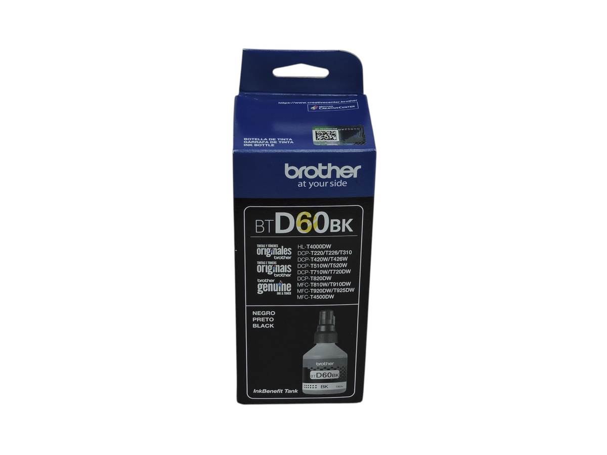 Botella de tinta negra original Brother BTD60BK para impresoras InkBenefit Tank de Compras Perfectas