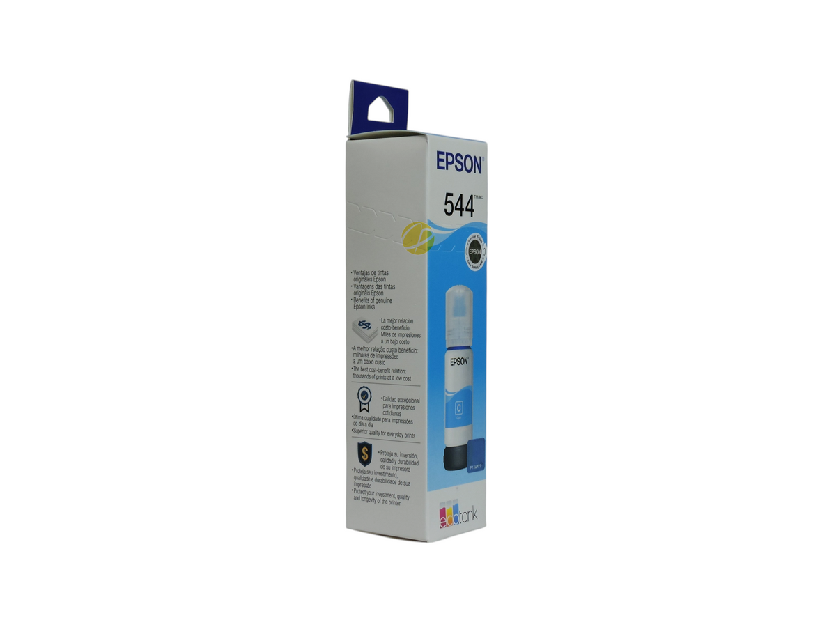 Botella de tinta cian original Epson T544 para impresoras EcoTank de Compras Perfectas