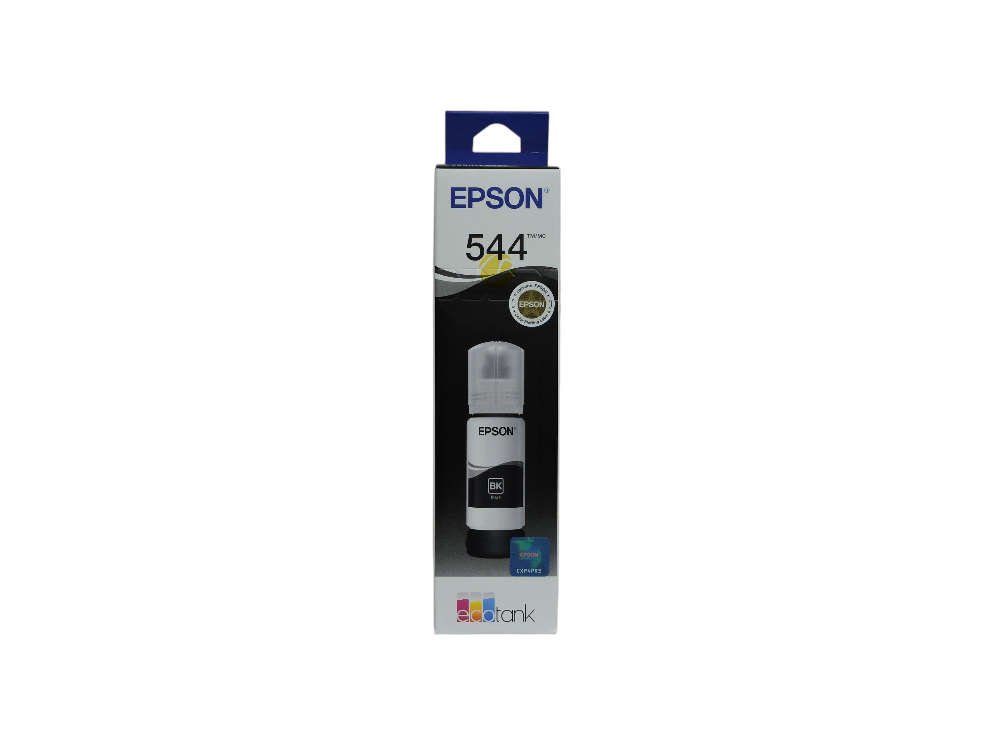 Botella de tinta negra original Epson T544 para impresoras EcoTank, disponible en Compras Perfectas