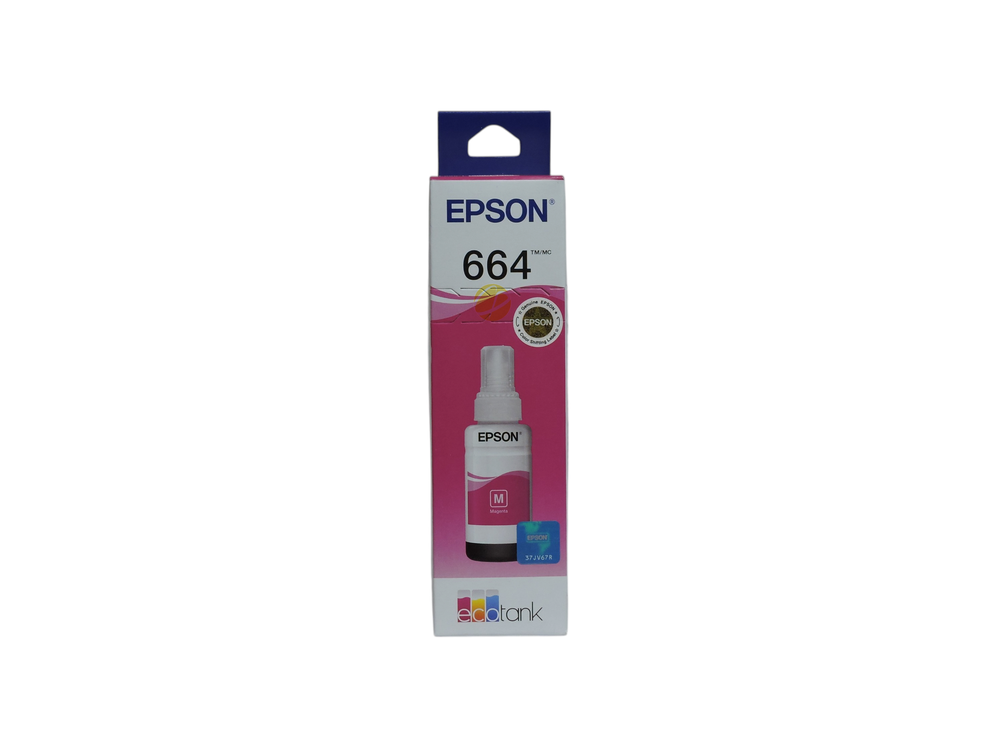 Botella de tinta magenta original Epson T664 para impresoras EcoTank de Compras Perfectas en su caja original