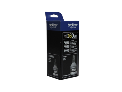 Botella de tinta negra original Brother BTD60BK para impresoras en caja de Compras Perfectas