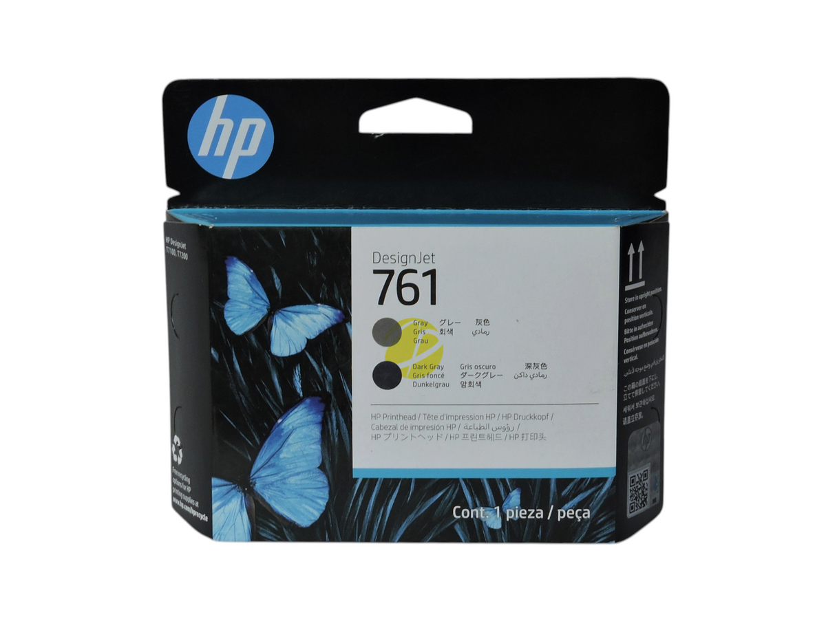 Cabezal de impresión HP 761 original para DesignJet, color gris y gris oscuro, marca Compras Perfectas