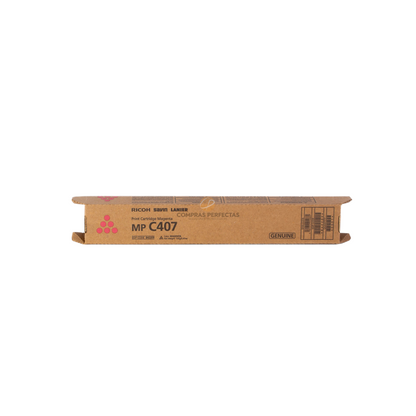Cartucho de tóner magenta original Ricoh MP C407 de Compras Perfectas en su caja de cartón marrón