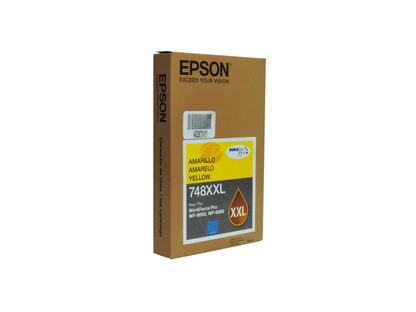 Caja de cartucho de tinta amarillo original Epson T748XXL de Compras Perfectas para impresoras WorkForce Pro
