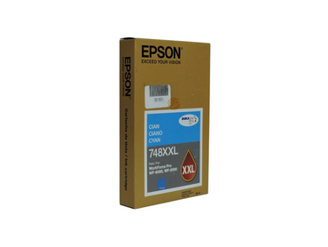 Caja de cartucho de tinta cian original Epson T748XXL de Compras Perfectas para impresoras WorkForce Pro