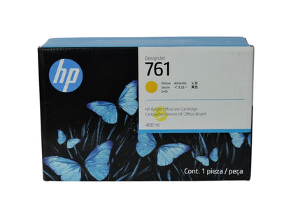 Cartucho de tinta amarillo HP 761 original de 400 ml para impresoras DesignJet en Compras Perfectas