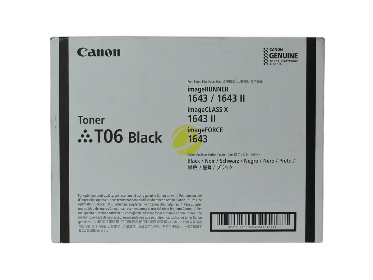 Caja de cartucho de tóner láser negro original Canon T06 de Compras Perfectas para impresoras imageRUNNER