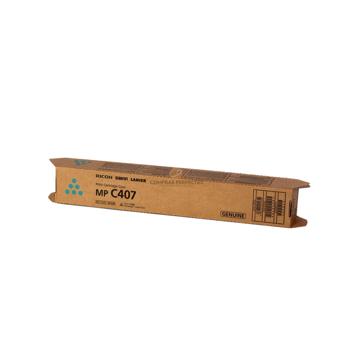 Cartucho de tóner cyan original Ricoh MP C407 de Compras Perfectas para impresoras láser