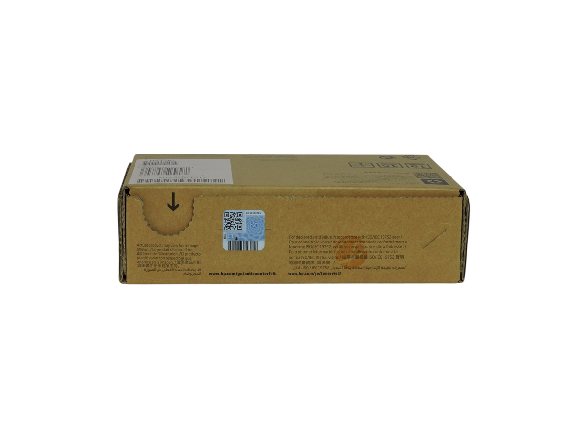 Caja de cartón del kit de recarga de tóner negro original HP 154X de Compras Perfectas con etiqueta de seguridad