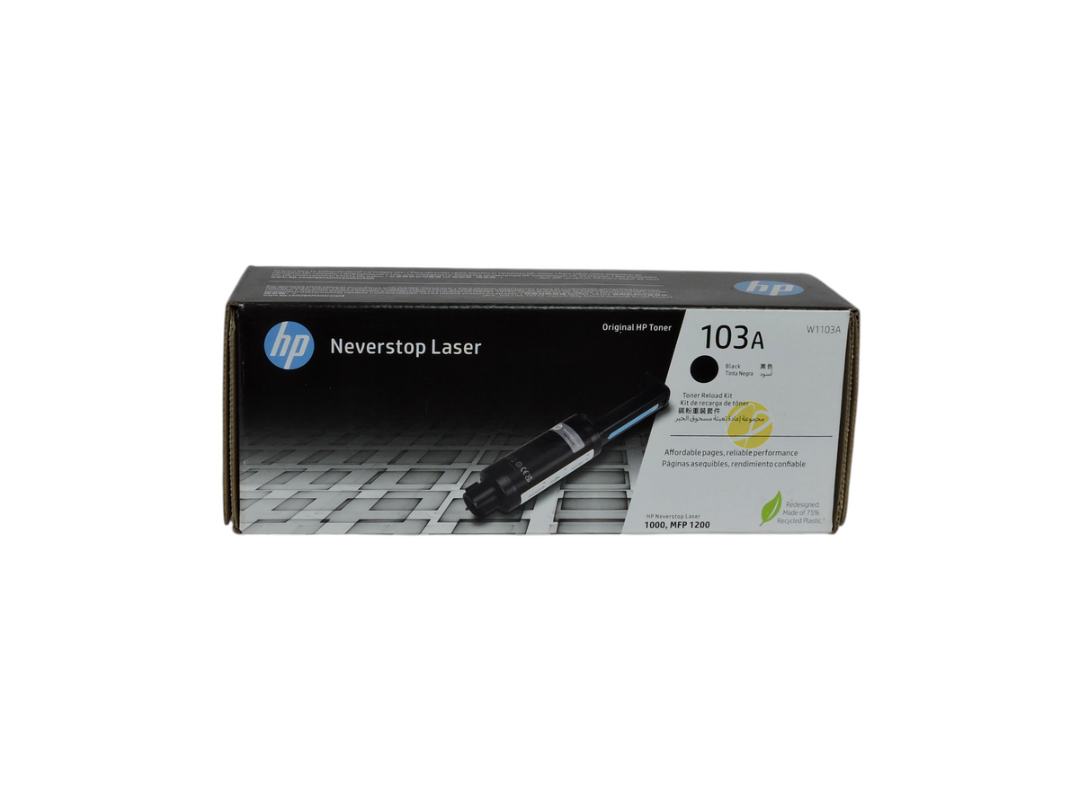 Caja de kit de recarga de tóner negro original HP 103A para impresoras Neverstop Laser de Compras Perfectas
