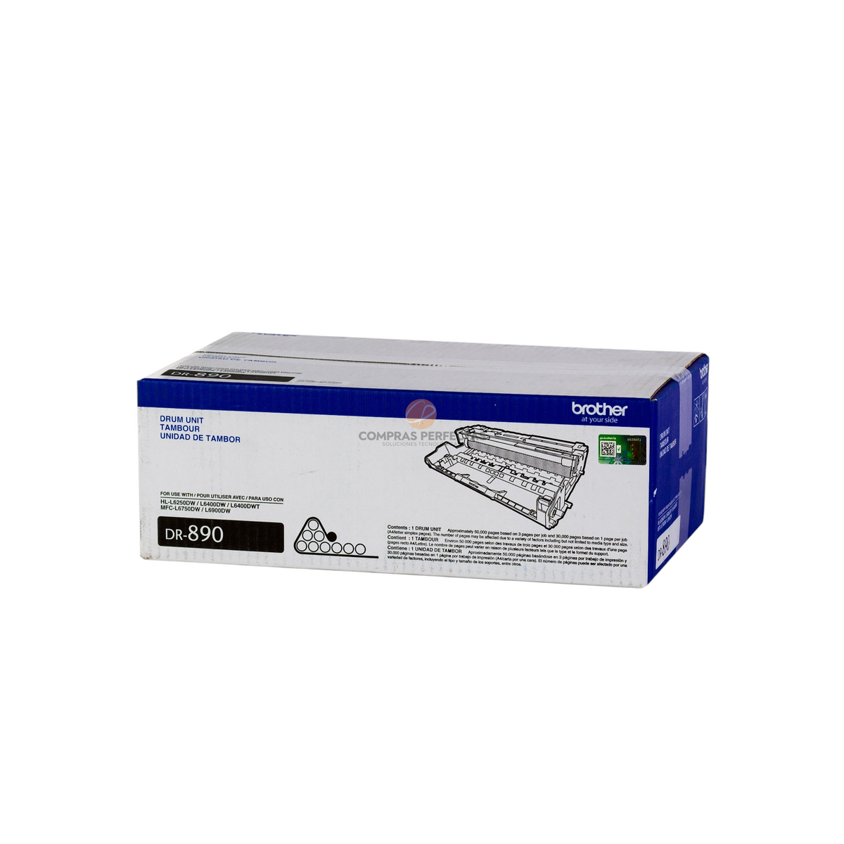Caja de unidad de tambor original Brother DR-890 para impresoras láser monocromáticas de Compras Perfectas