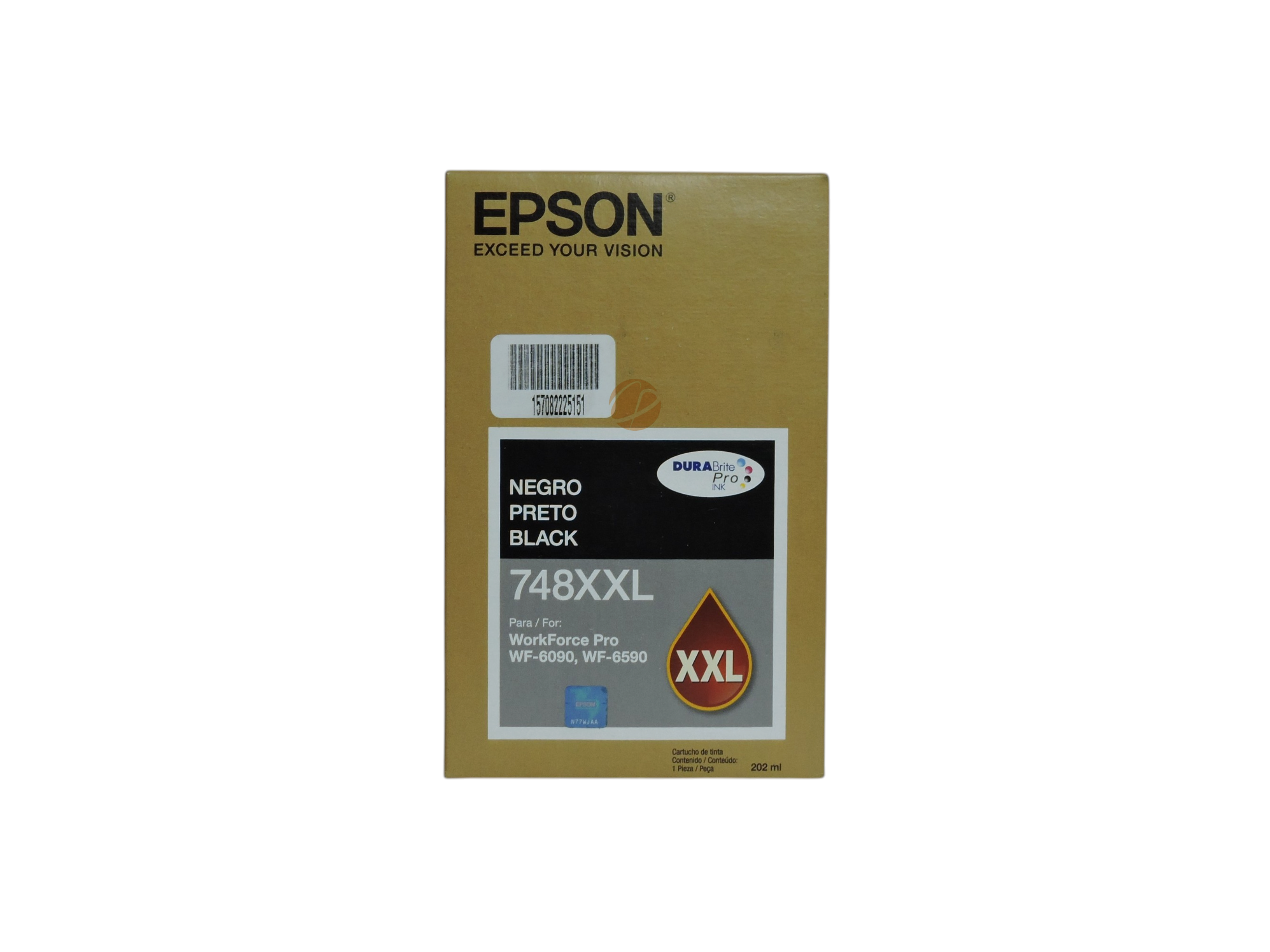 Cartucho de tinta negra Epson T748XXL original para impresoras WorkForce Pro de Compras Perfectas