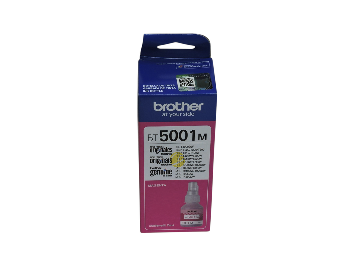 Botella de tinta magenta original Brother BT5001M para impresoras InkBenefit Tank de Compras Perfectas