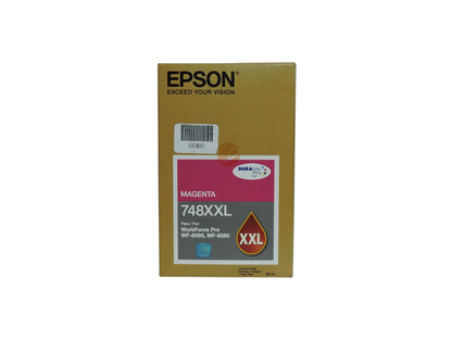 Botella de tinta magenta original Epson T748XXL de Compras Perfectas para impresoras WorkForce Pro de alto rendimiento