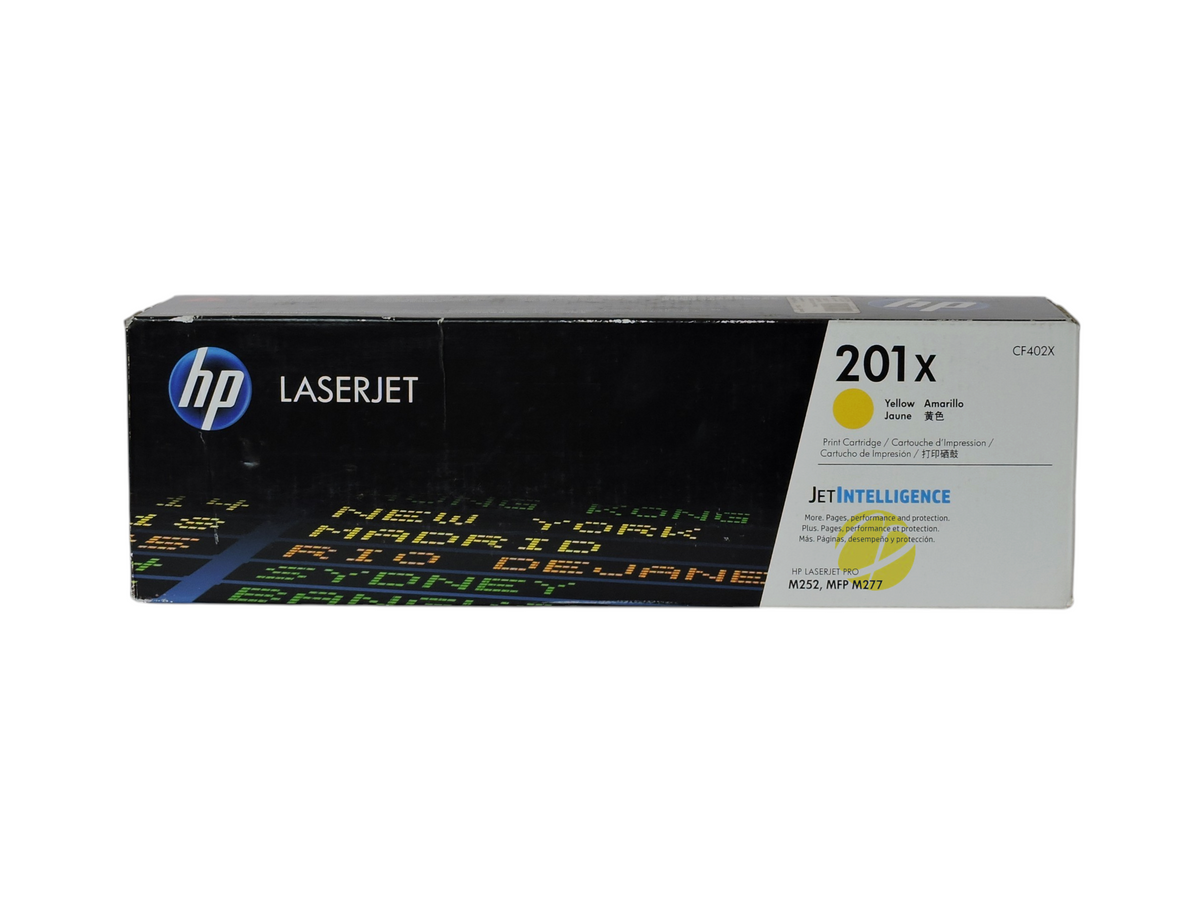 Caja de cartucho de tóner amarillo original HP 201X CF402X de Compras Perfectas para impresoras láser