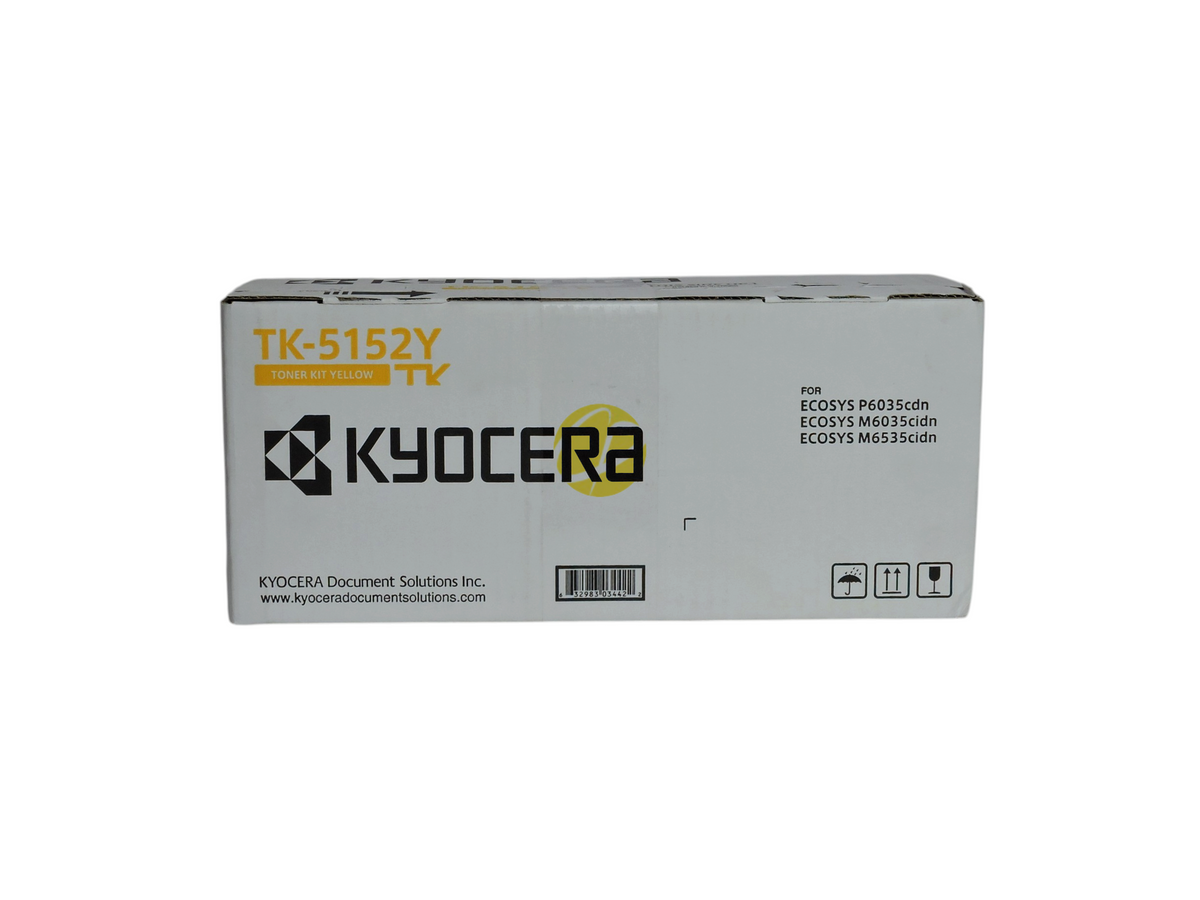Caja de cartucho de tóner amarillo original Kyocera TK-5152Y de Compras Perfectas para impresoras láser ECOSYS