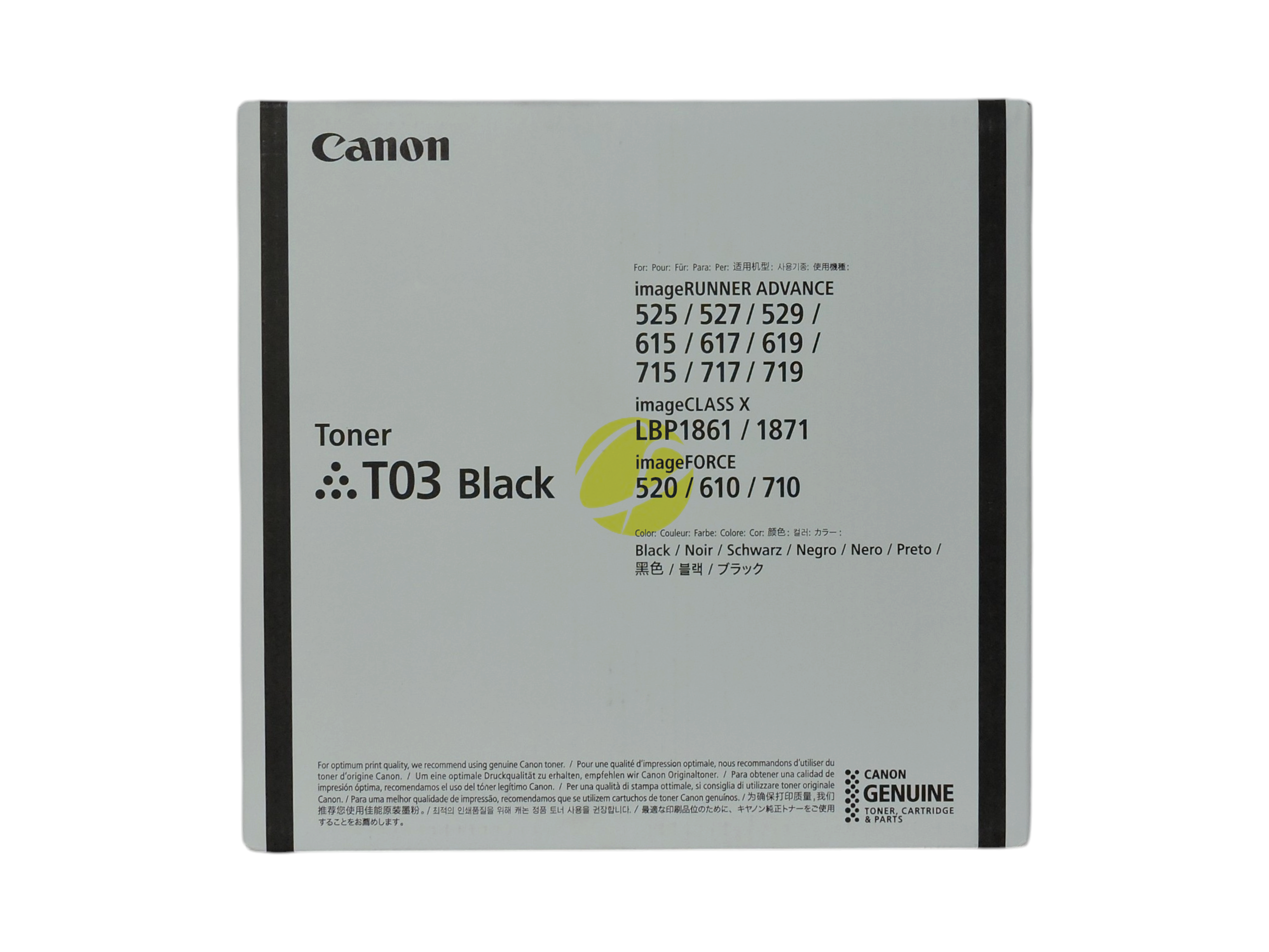 Caja de cartucho de tóner láser negro original Canon T03 para impresoras Compras Perfectas imageRUNNER ADVANCE