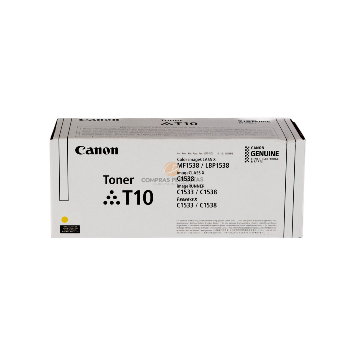 Cartucho de tóner amarillo original Canon T10 para impresoras láser, marca Compras Perfectas