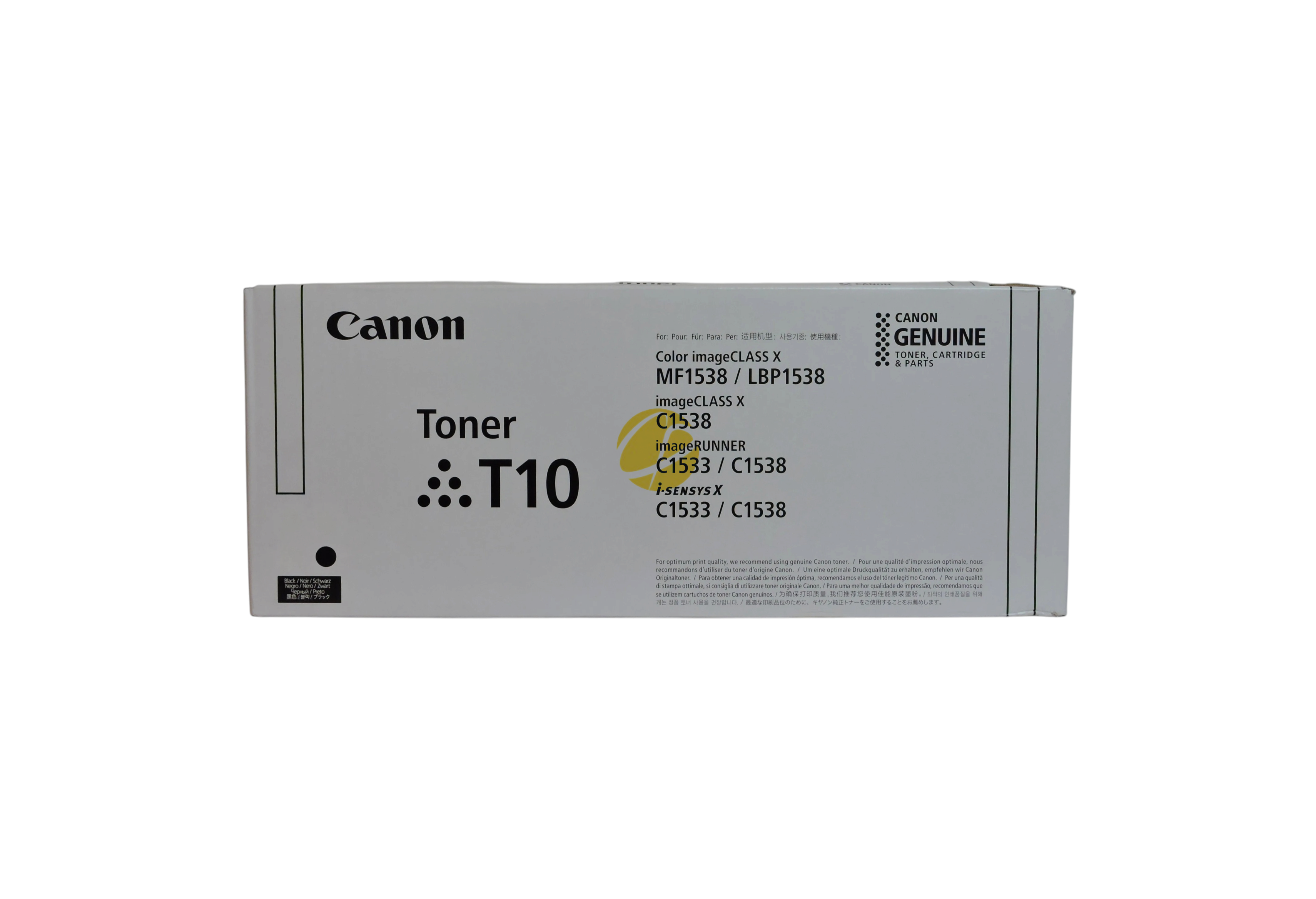 Caja de cartucho de tóner negro original Canon T10 de Compras Perfectas para impresoras láser de alto rendimiento