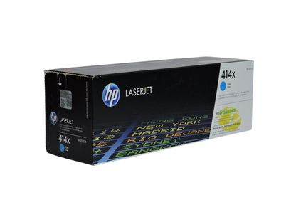 Cartucho de tóner cian original HP 414X de Compras Perfectas para impresoras láser con tecnología JetIntelligence