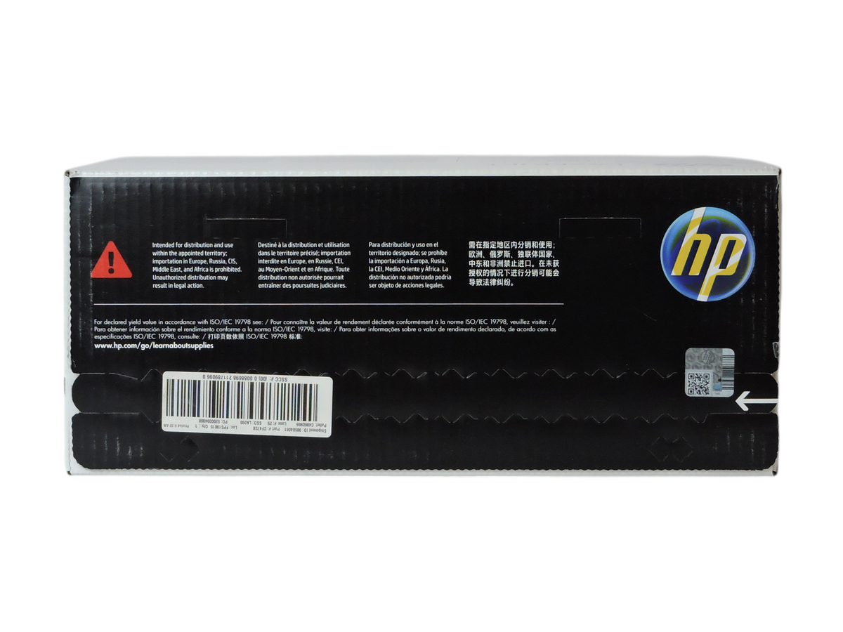 Caja de cartucho de tóner magenta original HP 657X de Compras Perfectas con información de rendimiento y seguridad