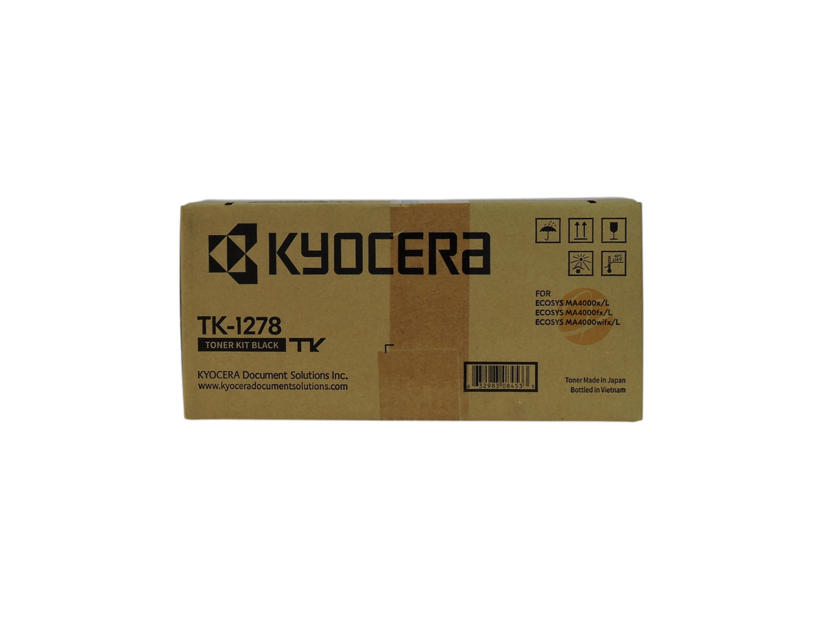 Cartucho de tóner negro original Kyocera TK-1278 para impresoras ECOSYS, disponible en Compras Perfectas