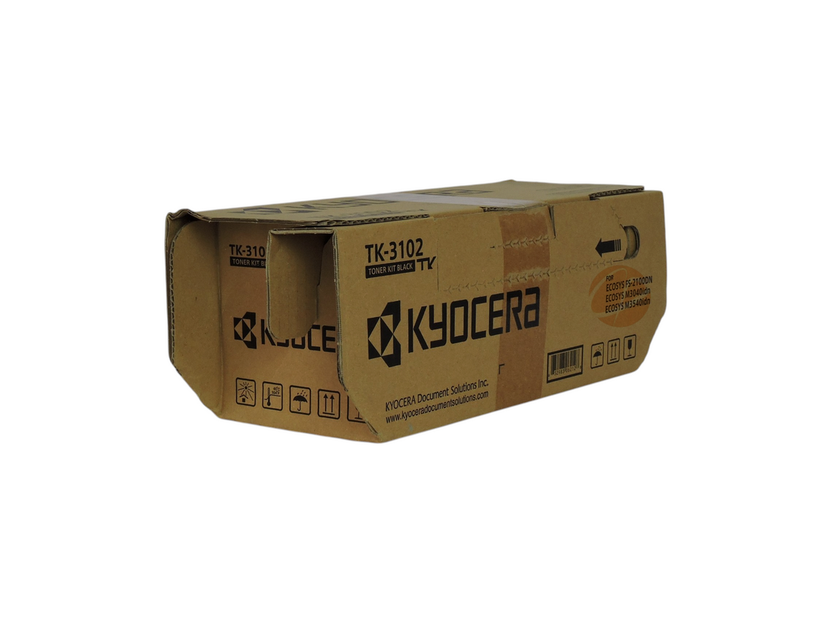 Cartucho de tóner negro original Kyocera TK-3102 en su caja de cartón de Compras Perfectas