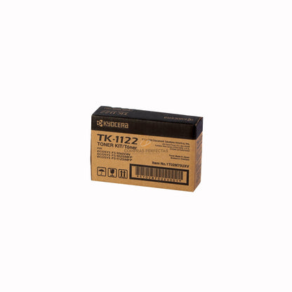 Cartucho de tóner negro original Kyocera TK-1122 para impresoras ECOSYS, disponible en Compras Perfectas.