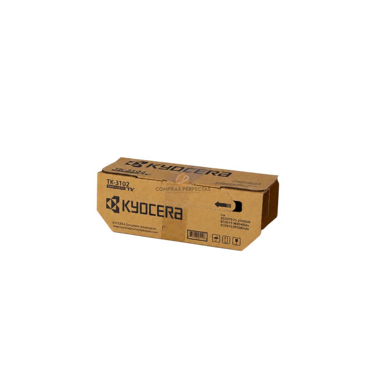 Cartucho de tóner negro original Kyocera TK-3102 para impresoras ECOSYS, vendido por Compras Perfectas