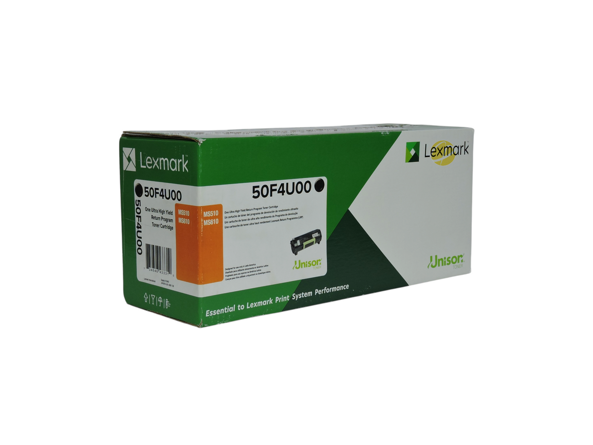 Caja de cartucho de tóner negro original Lexmark 50F4U00 de Compras Perfectas para impresoras MS510 y MS610