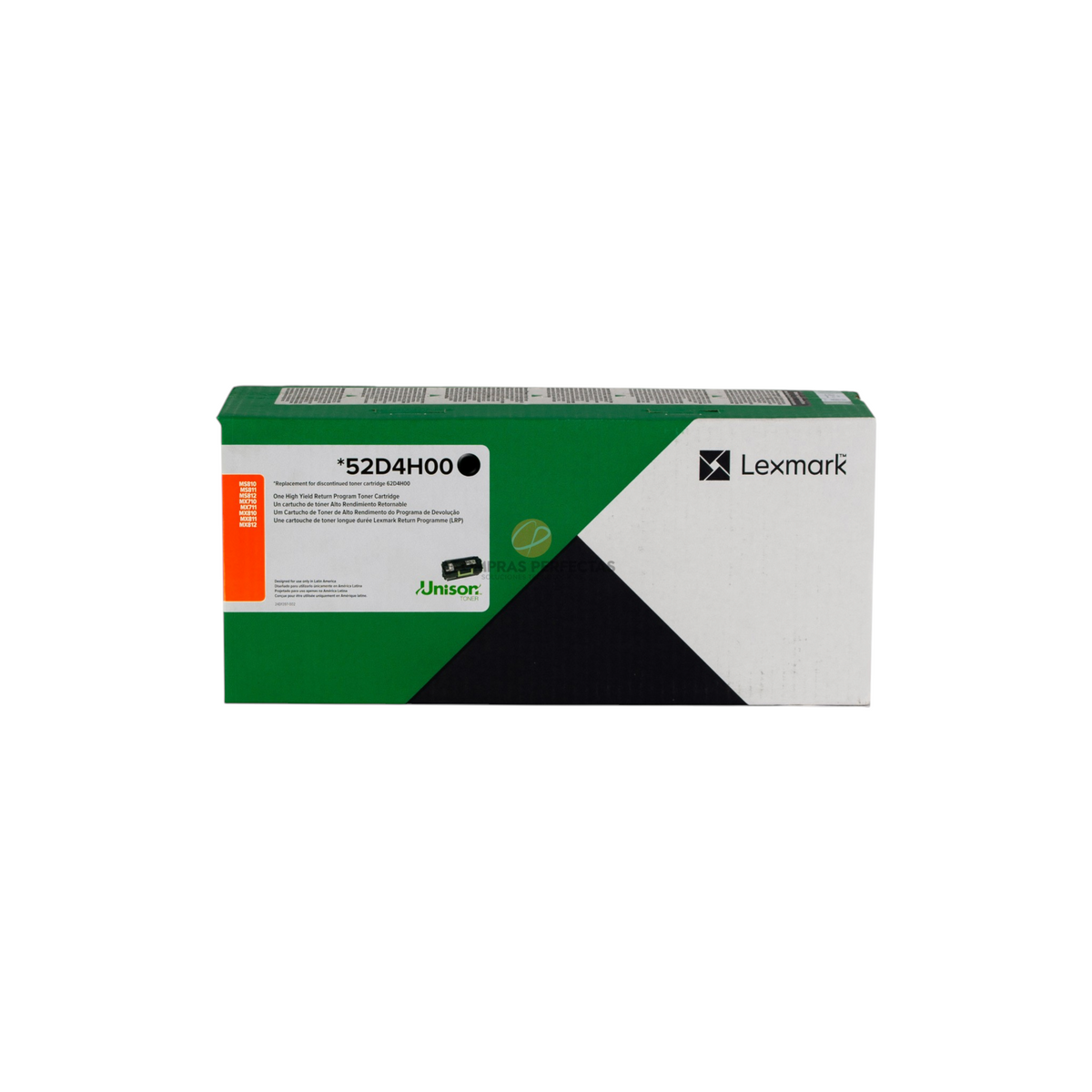 Cartucho de tóner negro original Lexmark 52D4H00 de alto rendimiento para impresoras láser de Compras Perfectas