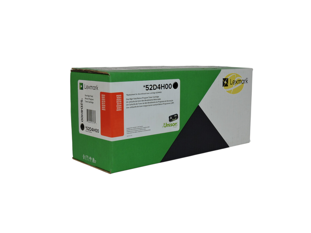 Cartucho de tóner negro original Lexmark 52D4H00 de alto rendimiento para impresoras láser de Compras Perfectas