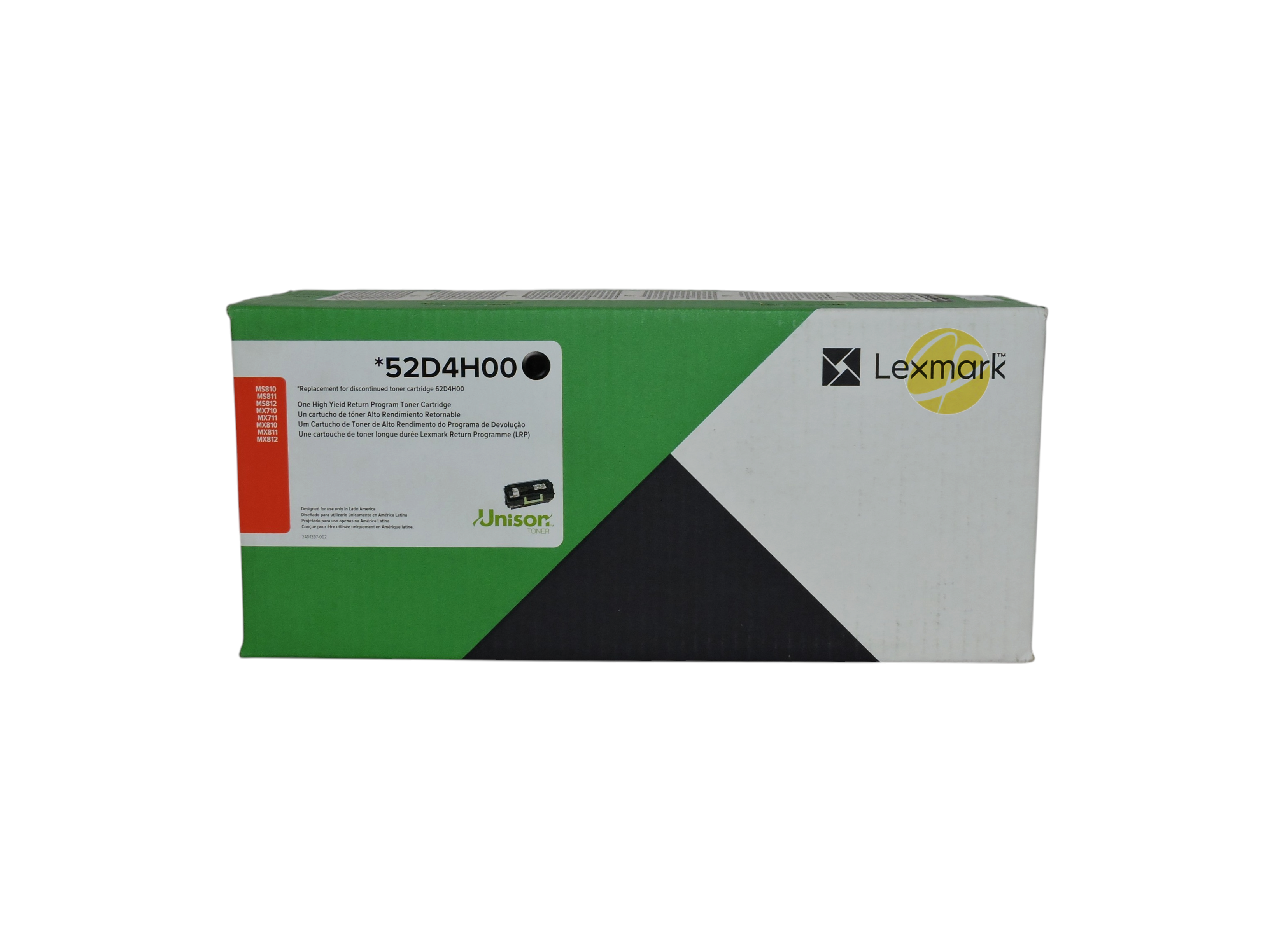 Caja de cartucho de tóner negro original Lexmark 52D4H00 de alto rendimiento de Compras Perfectas