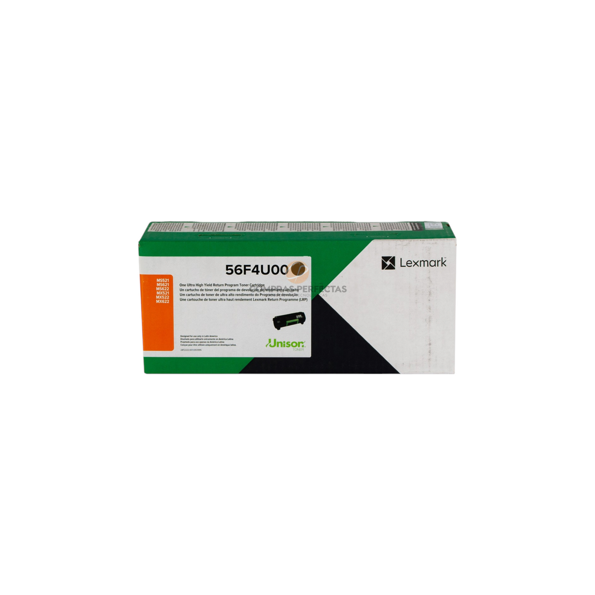Cartucho de tóner negro original Lexmark 56F4U00 de alto rendimiento para impresoras láser de Compras Perfectas