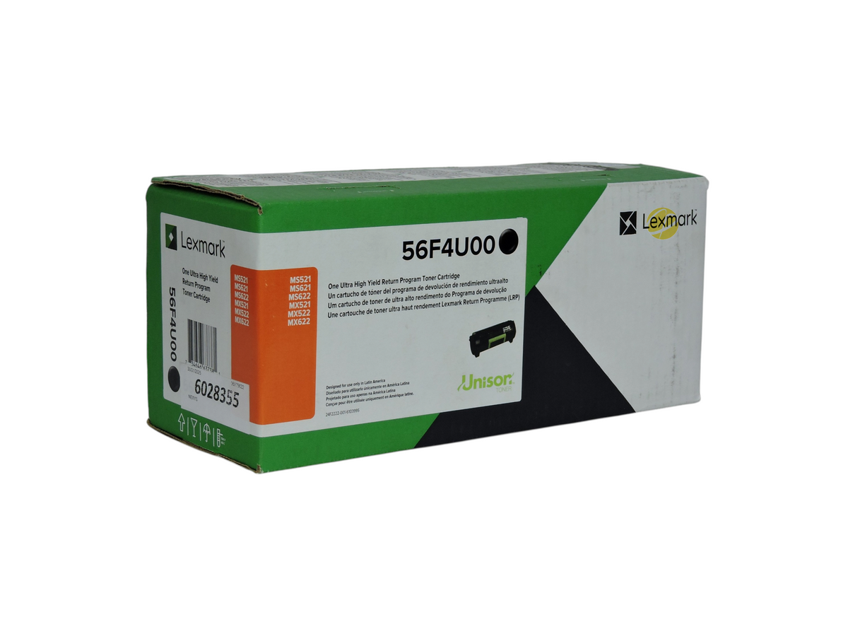 Cartucho de tóner negro original Lexmark 56F4U00 de alto rendimiento para impresoras láser de Compras Perfectas
