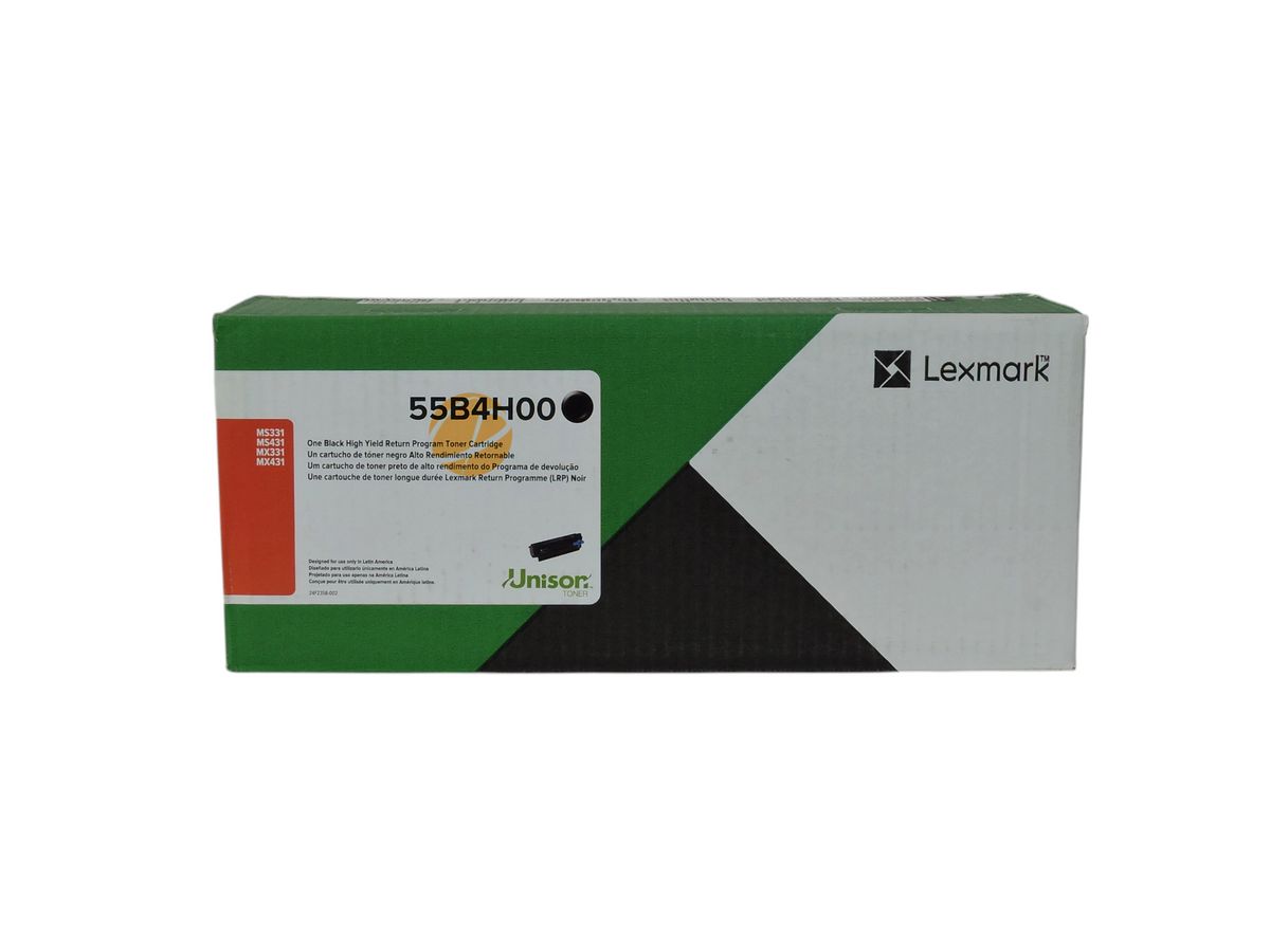Caja de cartucho de tóner negro original Lexmark 55B4H00 de Compras Perfectas para impresoras láser de alto rendimiento