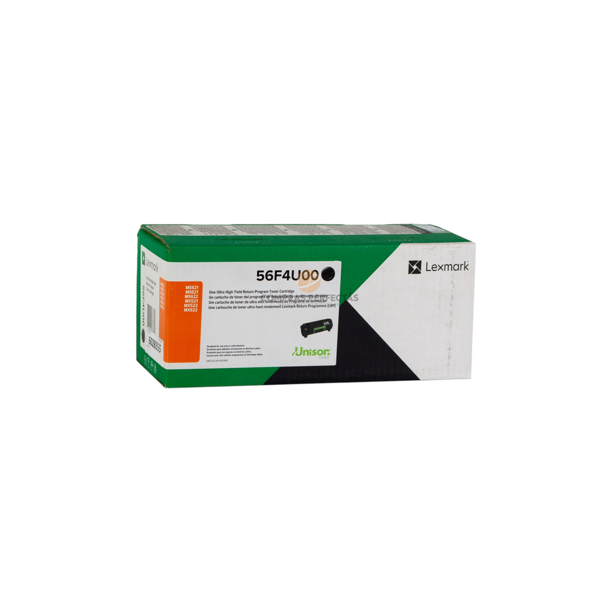 Cartucho de tóner negro original Lexmark 56F4U00 de alto rendimiento para impresoras láser de Compras Perfectas