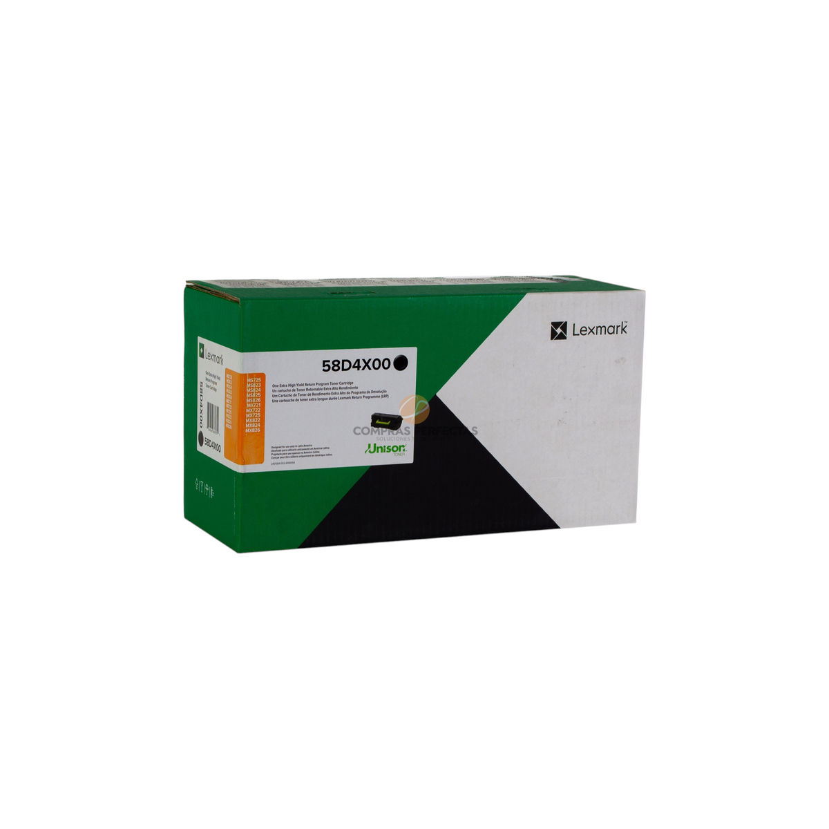 Cartucho de tóner negro original Lexmark 58D4X00 de Compras Perfectas para impresoras láser de alto rendimiento
