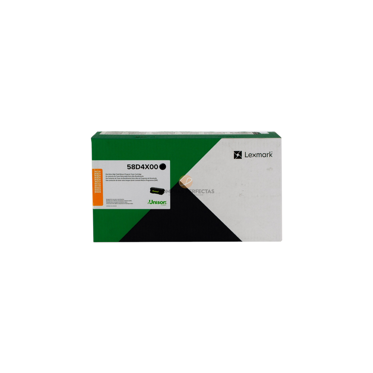 Cartucho de tóner negro original Lexmark 58D4X00 de Compras Perfectas para impresoras láser de alto rendimiento