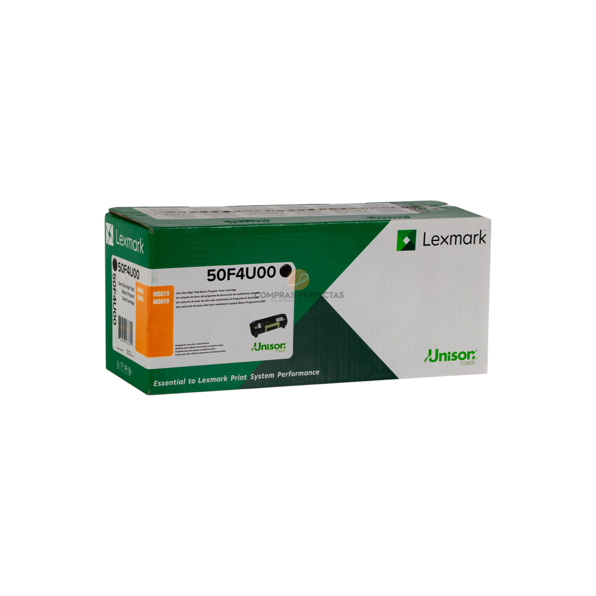 Cartucho de tóner negro original Lexmark 50F4U00 de Compras Perfectas para impresoras MS510 y MS610