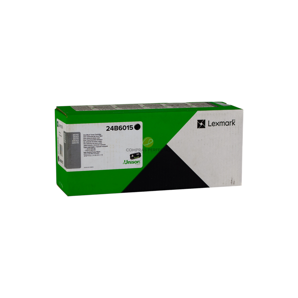 Cartucho de tóner negro original Lexmark 24B6015 para impresoras láser, vendido por Compras Perfectas