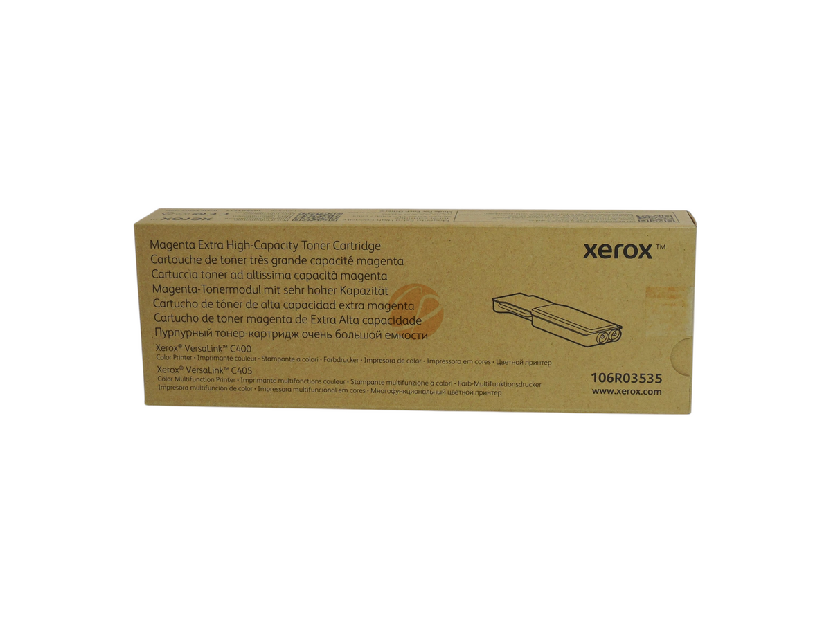 Caja de cartucho de tóner magenta original Xerox 106R03535 de Compras Perfectas para impresoras VersaLink C400 y C405