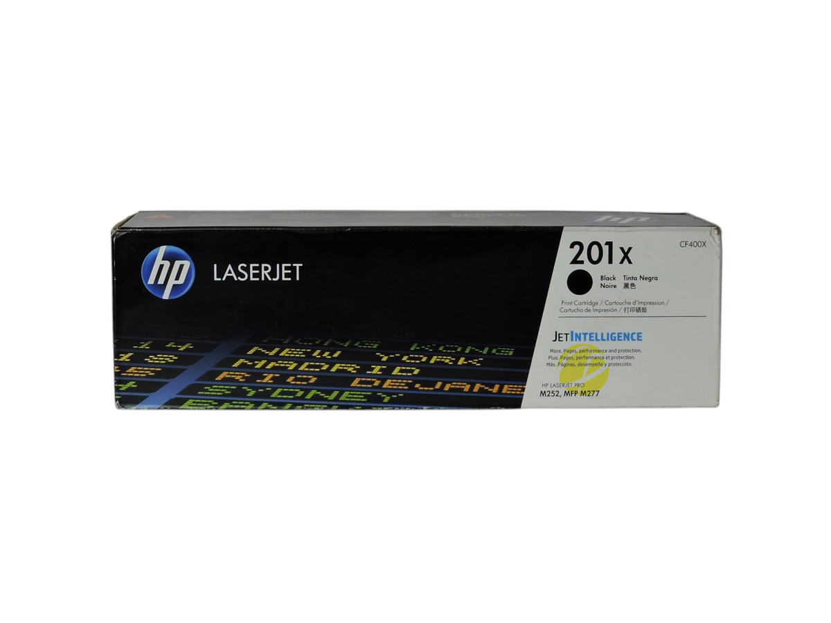 Caja de cartucho de tóner negro original HP 201X CF400X con tecnología JetIntelligence de Compras Perfectas