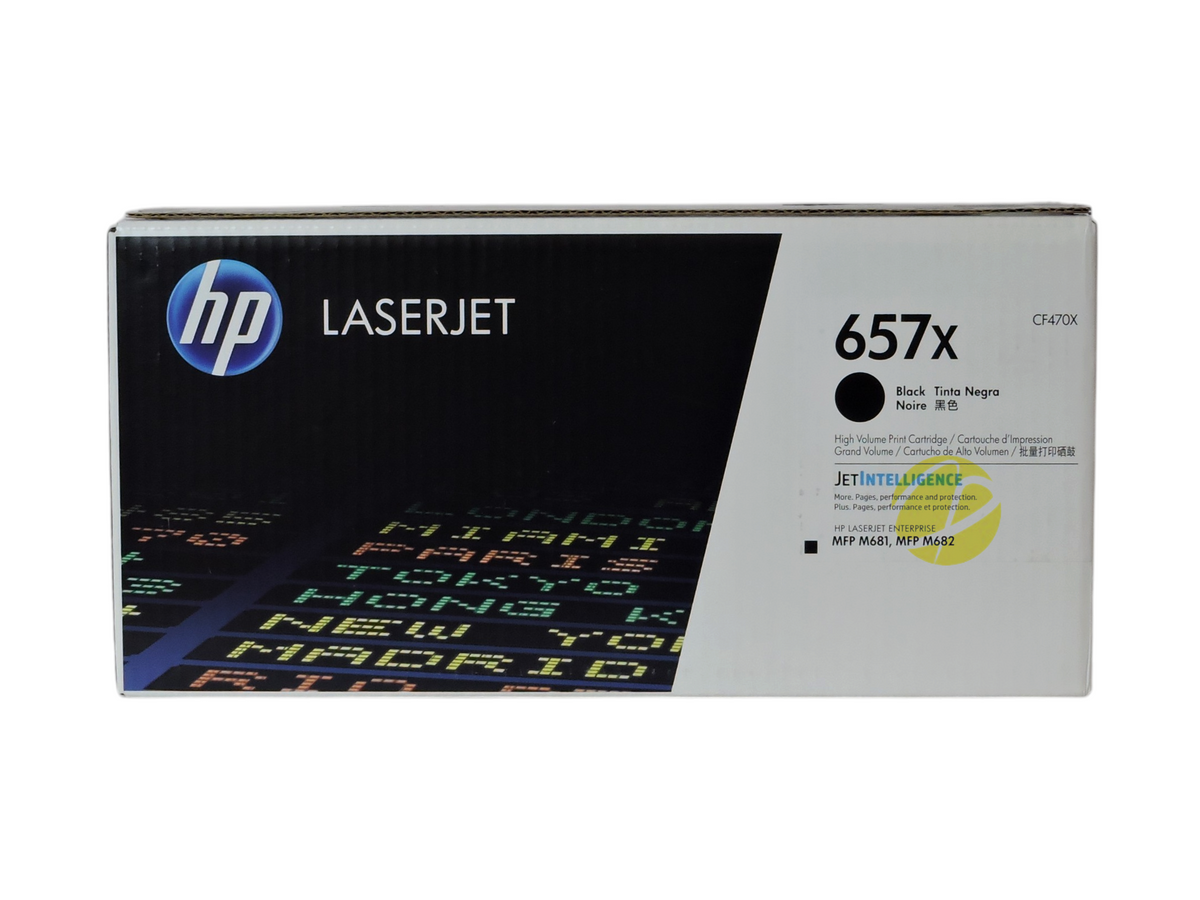 Caja de cartucho de tóner negro original HP 657X de Compras Perfectas para impresoras LaserJet Enterprise