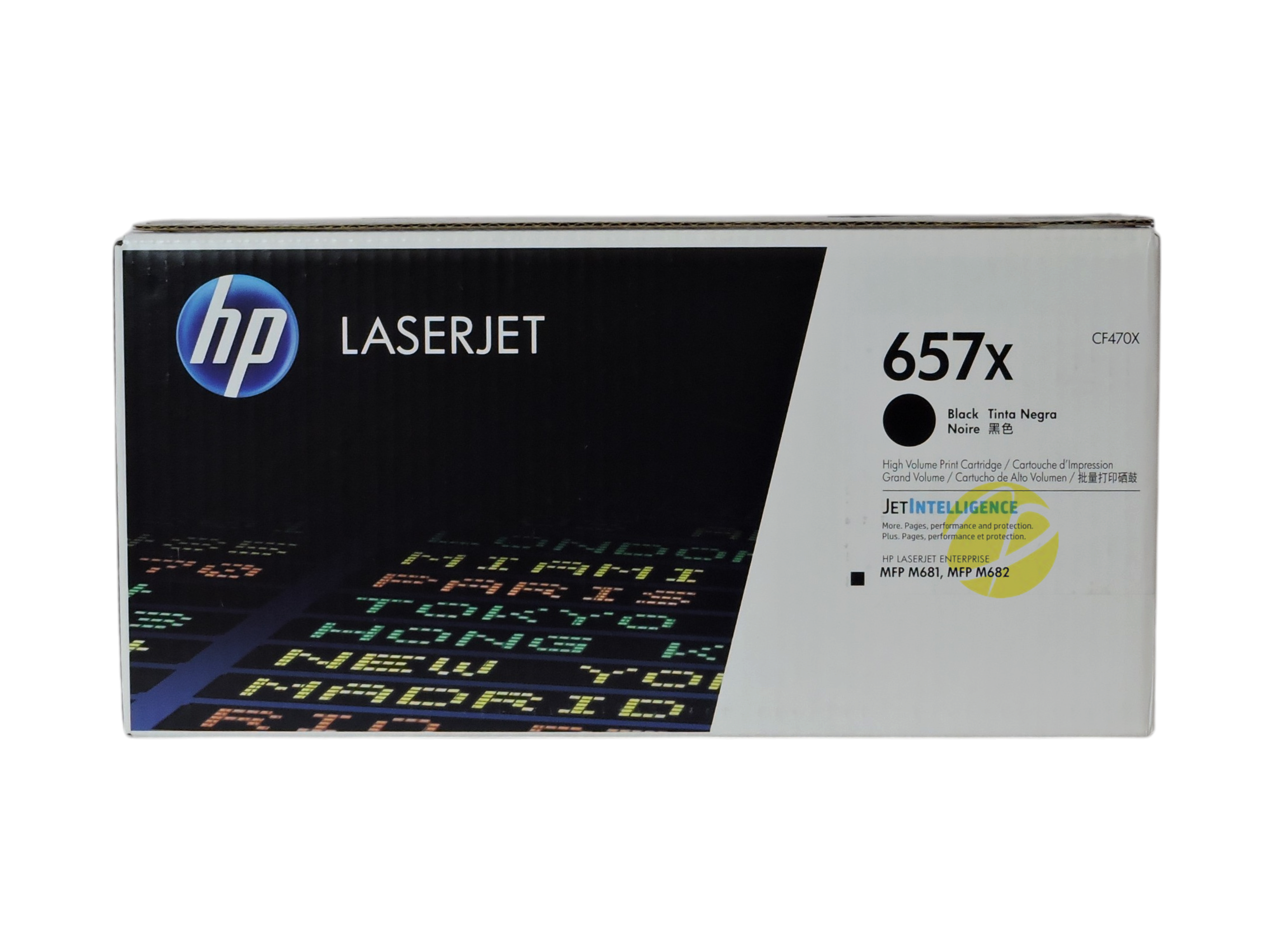 Caja de cartucho de tóner negro original HP 657X de Compras Perfectas para impresoras LaserJet Enterprise